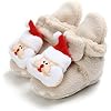 Baby Booties Cozy Fleece Slippers Soft Baby Shoes With Gripper Soles, Winter Warm Infant Newborn Crib Sock Shoes First Walkers