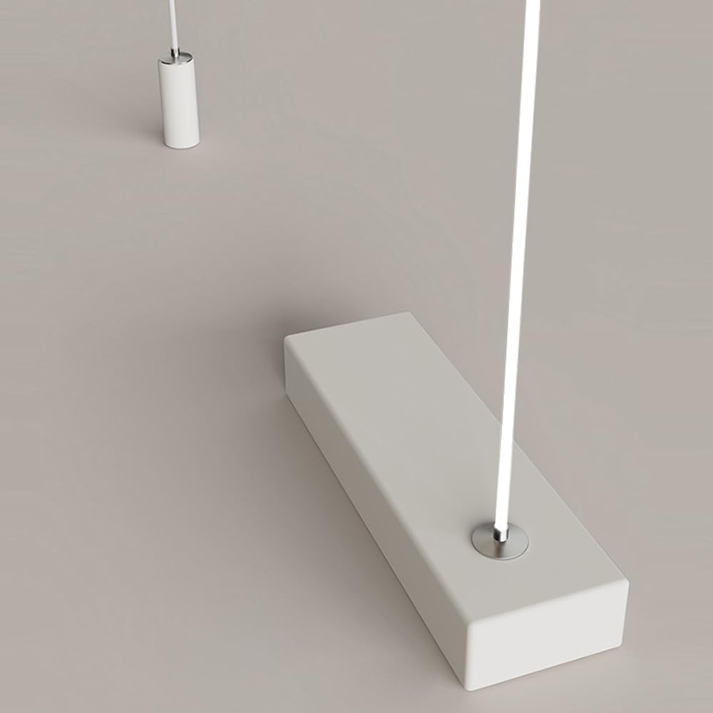 Lampada a Sospensione LED Dimmerabile Plafoniera Spirale Alluminio Lampadario Moderna Nero per Isola Cucina, Sala da Pranzo, Soggiorno (L160CM, Bianco)