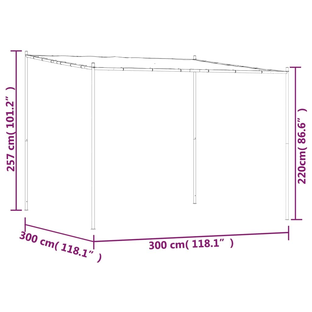 Pawilon beżowy 3 x 3 m 180 g/m² materiał i stal