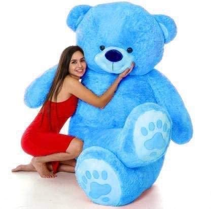 Bhagwati Soft Toy Blue Color Teddy Bear Plush Stuffed Animals Soft Toys, Huggable Teddy Bear, Birthday Gift For Boys, Girls, Wife, Girlfriend, Women, Kids Valentine S Christmas Gift (5 Feet, Blue)