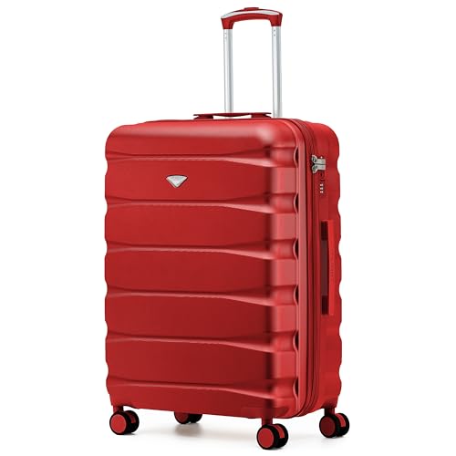 Flight Knight Set of 2 Premium Suitcases - Extra Stong Lightweight Luggage - Hardcase Suitcases with 4 Wheels & Built in Lock - (Set of 2 S+XL)
