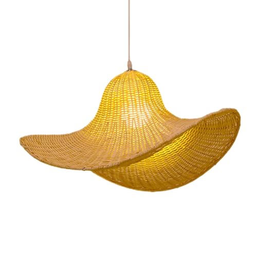 Lámpara colgante de tejido de mimbre para decoración bohemia en comedores modernos