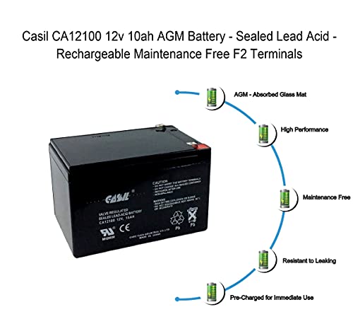 12V 10Ah Battery Sealed Lead Acid Rechargeable Battery Sla Agm Battery With F2 Terminals #TOP2