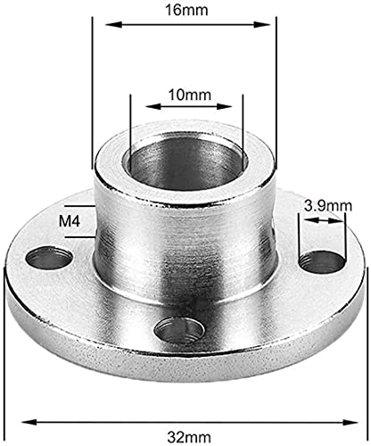 4 Stück Flanschkupplungsverbinder, starre Führungsmodellkupplung Zubehör, Wellenachsenbeschläge für DIY RC Modell Motoren (10 mm)