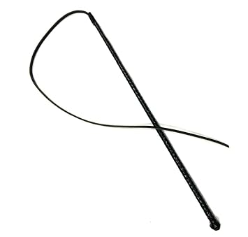 PETS TRIANGLE 25? Genuine Leather Braided Stick for Horse Training Stick with Leather Popper
