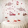 HPNIUB Large Removable Valentine Wall Stickers Valentine's Day Room Sticker with Heart Tree,Gnome Window Cling and Happy Valentine's Day Message,Red Truck and Love Heart Wall Decor for Office 90x60cm #4