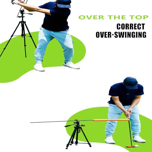 Trépied smartphone pour swing de golf et tiges d'alignement réglables
