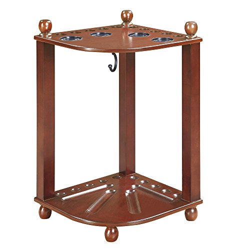 Hathaway Regent Corner Floor Cue Rack - Finish Walnut #TOP1
