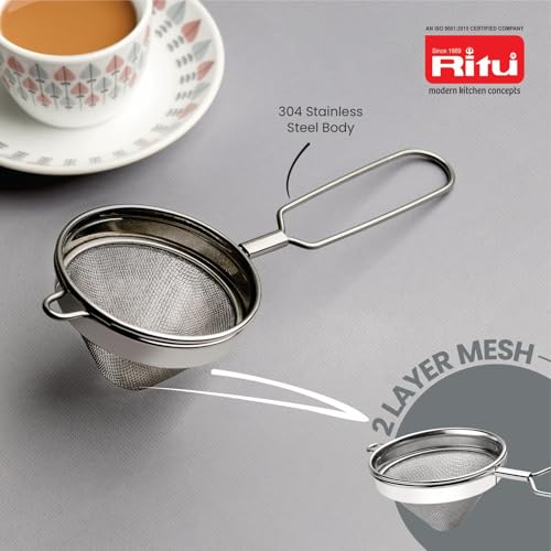 Image of RITU J-427 Medium Cone Strainer for Tea, Juice & Kitchen Filtering