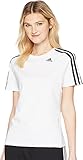 adidas Women's Training Designed 2 Move 3-Stripes Tee, White, Medium