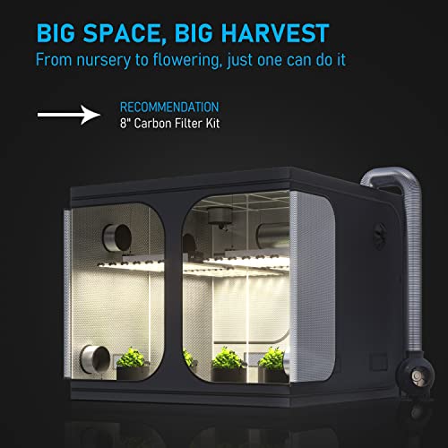 Topolite 120"X120"X80" Grow Tent, High Reflective Mylar Grow Box With Removable Floor Tray For 10X10 Hydroponic Indoor Planting #TOP3