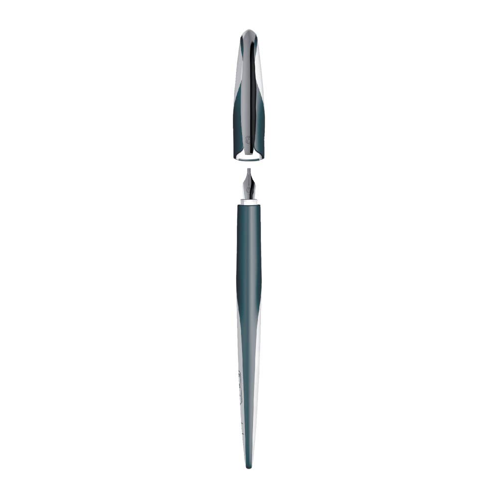 Herlitz My Pen Style Nicewriter Set D'Écriture - Dark Shale - Calligraphie Avec 3 Plumes Et 4 Encres