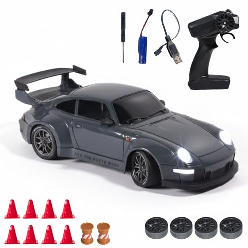 L.O.T TOYS Flare Premium RC Drift Car 4WD 20Kmph Burnout Grey - Image 2