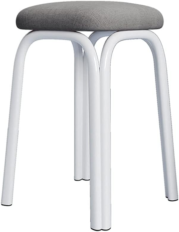 Minimalist Fashion Creative Creative Dining Table High Stool Bench, Household Square Stool Dining Chair for Living Room/Bedroom/Home/Diningcasual/Gray