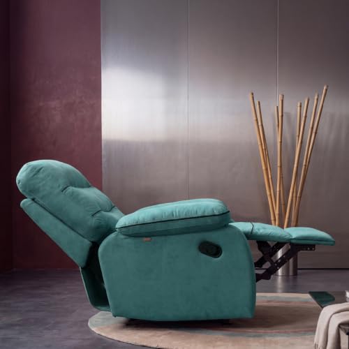 Image of Duroflex Avalon Grande - Recliner Chair| 3 Recline Modes with 3-Zone Back Support| Premium Suede Fabric| Plush Seating with Foam & Spring Support| 3 Year Warranty - Teal