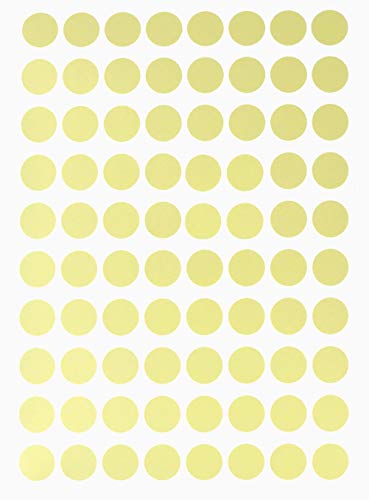 Royal Green 13mm Pastel Yellow Dot Stickers, 4,000 Color Code Labels