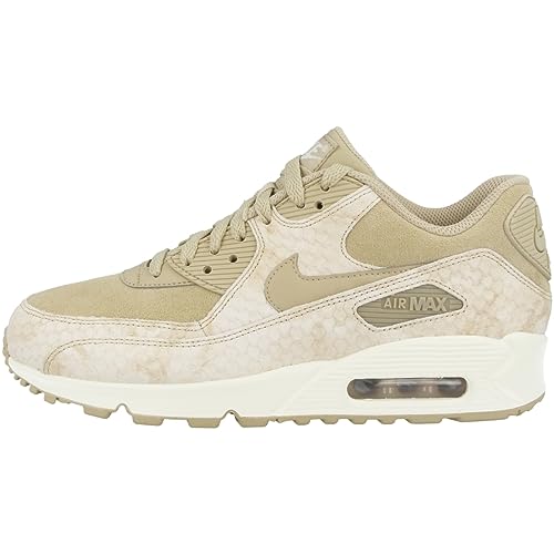 NIKE Wmns Air Max 90 Premium Lifestyle Sneakers Womens Linen/Linen-Sail New 896497-200