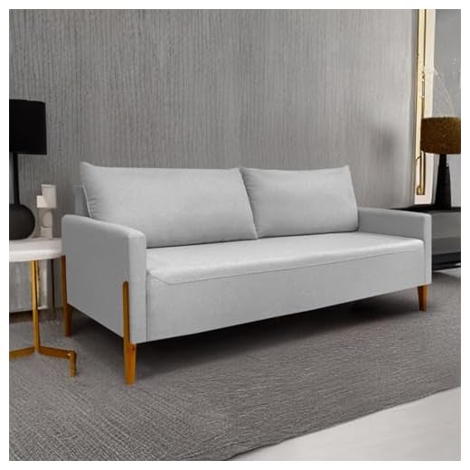 Sofá Elegance 2 Lugares 1,40m Linho Cinza Claro Clean Moderno Recepção Consultório