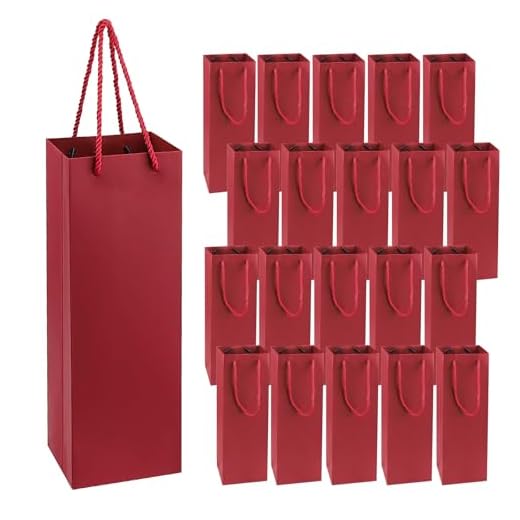 Pochette Cadeau Bouteille,20 PCS Pochettes Sacs Cadeaux de Bouteilles de Vin en Papier Kraft, Cadeaux pour Vin avec Poignées, pour Noël, Fêtes, Anniversaires, Mariages Papier Kraft