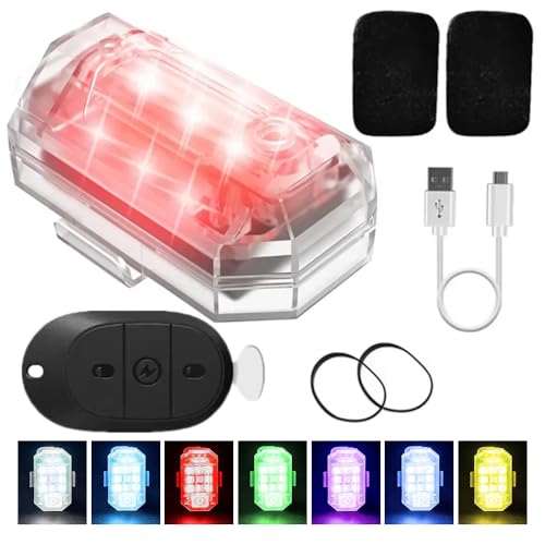 LED Strobe Lights for Honda XRM 125 2013-2023, 7 Colors Anti-Collision, Motorcycle Bike LED Lights for Car Interior, Bike Underglow, Rock Lights