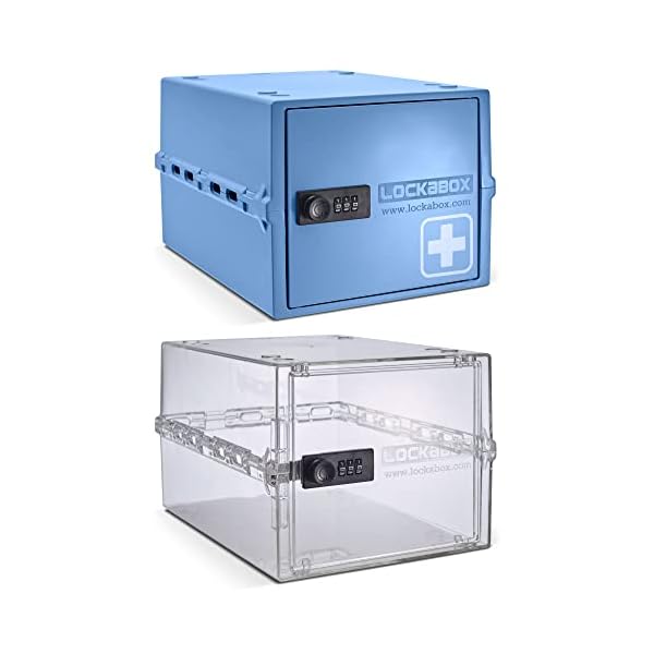 Lockabox One™ Medi Blue & Crystal Bundle Lockable Medicine Boxes Home