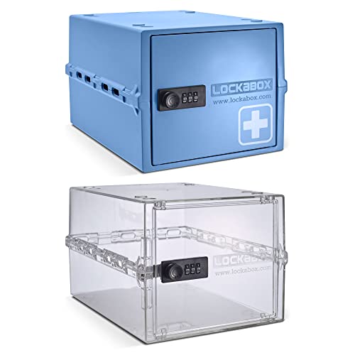 Lockabox One™ Medi Blue & Crystal Bundle Lockable Medicine Boxes Home