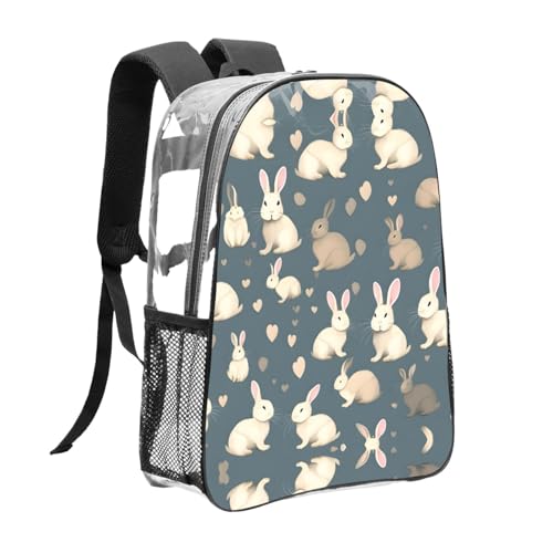 Sac à dos transparent One Size noir avec poches fonctionnelles - 3