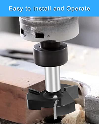Cnc Spoilboard Surfacing Router Bit, Extra Large 1/4 Inch Shank, 3 Wings With 1-1/4 Inch Cutting Diameter For Slab Flattening, Planing, And Grooving In Woodworking #TOP5