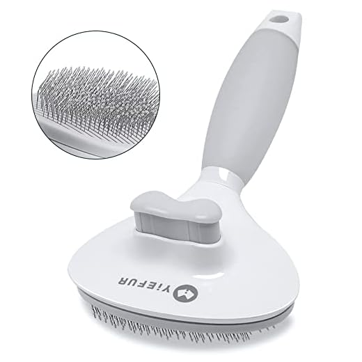 Cat Brush for Shedding, Self Cleaning Brush for Long & Short Hair Cats