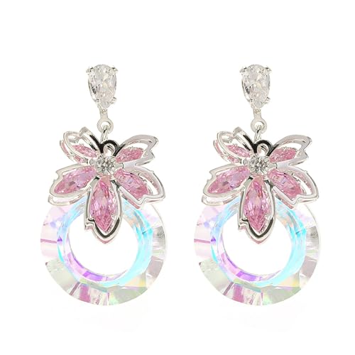 Boucles d'oreilles fleur hypoallergéniques et bague douce au fini luxe éclatant