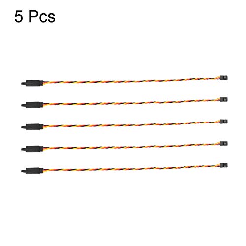 Cable de extensión servo trenzado uxcell con conectores macho a hembra de 65 cm robustos 2