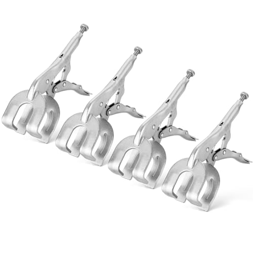 Image of NATGAI 9" Locking Pliers Set, 4 Pack Metal Welding Clamps with Quick-Lock Release, Heavy Duty C-Clamp Vise Grips for Welding, Woodworking, Auto Repair, Sheet Metal Holding (4 Pack)