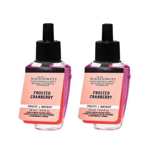 Bath & Body Frosted Cranberry Fragrance Wallflowers Refill 2-pack, 1.6 fl. oz. total (Packaging Label Style May Vary)