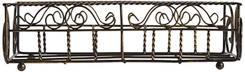 Boston International Garden Gate Design Guest Towel Napkin Holder Caddy, Antique Brass #TOP2