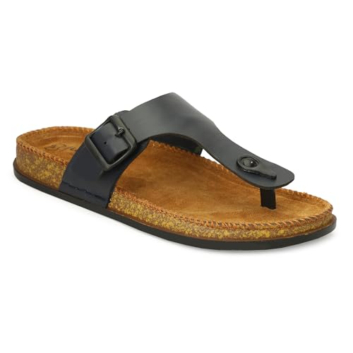 Image of Leatherful Men's premium leather slipper | Genuine Leather upper | Suede Leather Insole | PU sole | Stylish flip flop for men |