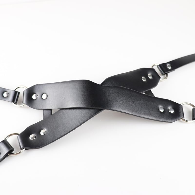 Sex Maschera BDSM Maschera in pelle di pelle Black Blind Fold Sex Led Toys per coppie Occhi incrociati che legavano Extreme Fetish Bondage Sex Toys