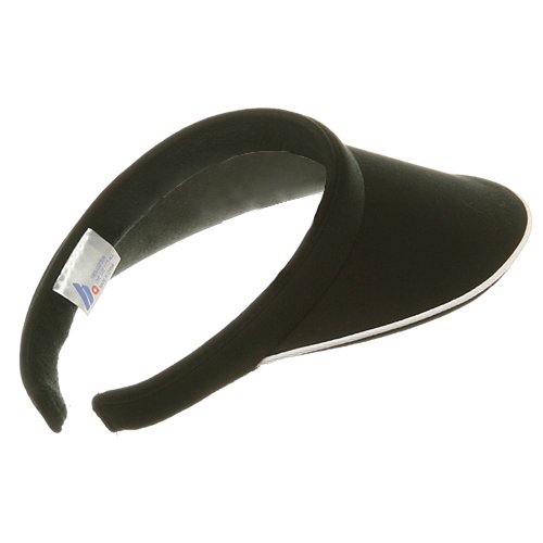 Mg Women's Piping Clip On Visor Black #TOP2