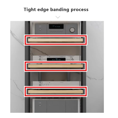 Support multimédia AV de prestige en bois noir avec étagères modulables - 5