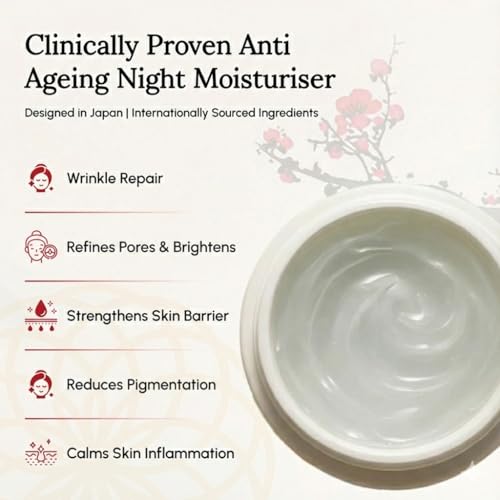 Image of Overnight Repair Gel | Japanese Skincare | Night Cream for Women with Yuzu Ceramide and Niacinamide | Reduces Fine Line & Wrinkles | 50ml