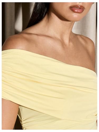 SOLY HUX Women's Ruched Tank Top One Shoulder Asymmetrical Neck Slim Fitted Summer Tops4