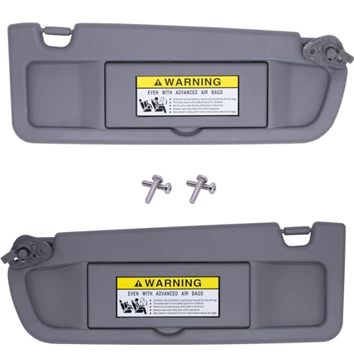 NHILES Atlas Gray Left &Right Side Sun Visor Compatible with Honda Civic 2006 2007 2008 2009 2010 2011 Replaces# 83230-SNA-A01ZA 83230-SNA-A01ZB