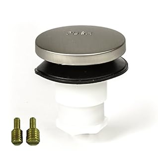 Toe Touch (Tip Toe, Foot Actuated) Bath Tub/Bathtub Drain Stopper Includes 3/8" and 5/16" Fittings Brushed Nickel
