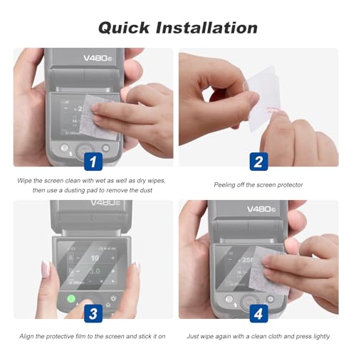 Protector de pantalla para Godox V480 accesorio de protección LCD pack de 3 láminas 7
