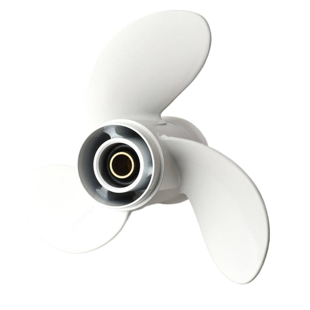 Elica fuoribordo in Alluminio da 8-1/2 x 8-1/2 Pollici con mozzo a 3-7 scanalature per Motori marini da 6-8 HP