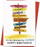 Mcduldul Best Friend Birthday Card for Men Women | Happy Birthday Gifts for Friends Bestie Sister