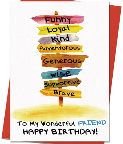 Mcduldul Best Friend Birthday Card for Men Women