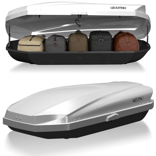 VISRACK Rooftop Cargo Box,Rooftop Cargo Carrier Hard Shell Security Keys | Waterproof…