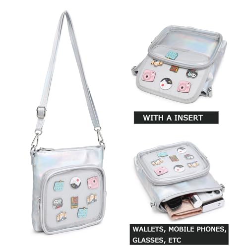 Image of Mini Ita Crossbody Purse, Pin Display Small Shoulder Bag For Anime