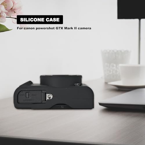 Funda de silicona para cámara Canon PowerShot G7X Mark II negra miniatura 7