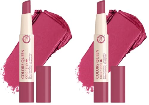 Image of Colors Queen Color Stay Matte Lipstick | Highly Pigmented with Smooth One Swipe Application | Ultra Matte Finish | Smudge Proof & Waterproof | Long Lasting Lipstick for Women (22 - Very Nude, 2.1g)